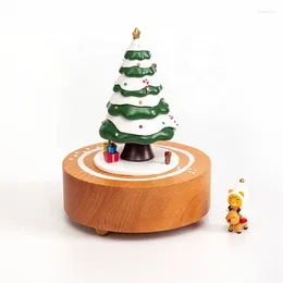 Party Supplies Selling Resin Crafts Christmas Tree Design Custom Wooden Music Box For Indoor Decoration