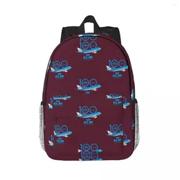 배낭 100 년 747 KLM Royal Dutch Airlines Amazing Ideat Backpacks 소년 책가방 학교 가방 노트북 Rucksack 숄더백