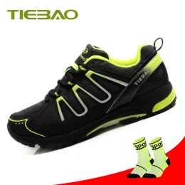 Stiefel Tiebao Pro Freizeit Radsport Schuhe Mountainbike MTB Schuhe Männer Green Mountain Bike Sneakers Reiten Radsport Frauen Triathlon Schuhe