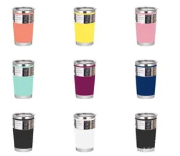 20oz Tumbler Seyahat Araba Kupa Çift Duvar Soğuk Veya Bira Kahve Kupası Vakum Şişeler Yalıtımlı Paslanmaz Çelik Termos Su Şişesi 210907798183