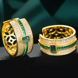 Earrings GODKI 2022 Trendy Luxury Geometry Hoop Earrings Dubai Colorful Women Bridal Wedding Jewelry Aperture Earring pulseras mujer moda