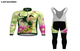 レーシングセットSPTGRVO ROPA DE CICLISMO PARA MUJER MAJER MAJER LARGAサイクリングセットSPRINGSUMMERファッションガールバイクユニフォームMTB自転車Jersey8554800