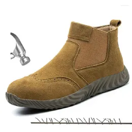 Botlar Erkekler İş Safey Ayakkabı Çelik Toe Güvenlik Yıkılamaz Spor Ayakkabı Dış Mekan Delin Ponka Durum Kış