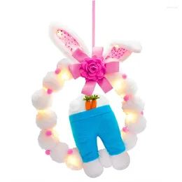 Decorative Flowers Stylish Easter Hanging Ornament Bunnys Keyrings Personalized Accessories