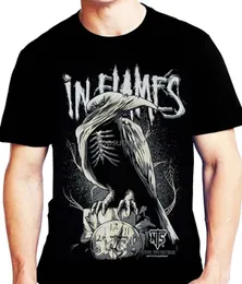 In Flames Crow Clock Tee Manica corta da uomo Top divertenti T-shirt cool Camicie formali da uomo 240315
