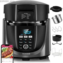 Air Fryers Air Fryer Electric Pressure Cooker 540-in-1 mycket programmerbar en-touch-spis 105 kpa Y240402