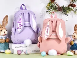 Çantalar Kişiselleştirilmiş İşlemeli Tavşan Çanta Adı, Çocuk Paskalya Çantası, Kız Paskalya Çantası Easter Tavşan Sırt Çantası Monogramlı Çocuk Okul Çantası