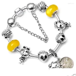 Charm Bracelets Brace Code The Skl Girl Cold Wind Charming Street Fashion Jewelry Ladies Bracelet Gifts Direct Shipment Drop Delivery Dhkry