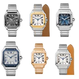 Herrenuhr 39 mm, Designer-Uhren, hochwertiges klassisches Rom-Zifferblatt, originales Luxus-Quarzwerk, 904L-Stahlband, wasserdichte Armbanduhren