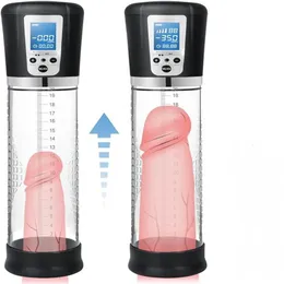 Electric Penis Vacuum Pump Massage med 4 sugintensiteter Uppladdningsbar automatisk penisförstoring av lufttrycksenhet för STR4683087