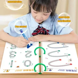 136Page Children Montessori Drawing Toy Pen Control di allenamento Colore Forma Match Match Game Set Toddler Learn Educational Toy