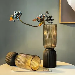 화병 즙이 많은 식물 수경 유리 꽃병 장식 내부 작은 검은 미니멀리스트 바소스 파라 플랜트 홈 디자인 exsuryse