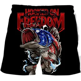 Herren-Shorts, Herren-Shorts, Outdoor-Angeln, 3D-gedruckte Shorts für Männer/Frauen, lässige Mode, Strandhose für Männer, lose Shorts für Sommer, übergroße Unisex-Kleidung, C240402