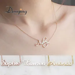 Name Necklaces Custom Necklaces Personalized Jewelry Personality Letter Choker Necklaces with Name for Women Girls Mother 240321