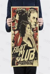 싸움 클럽 크래프트 종이 포스터 영화 빈티지 종이 포스터 레트로 아트 벽 장식 벽 스티커 515x35 cm6804478