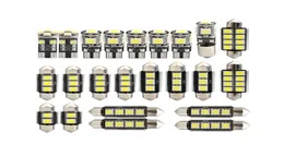 23 pezzi T10 5050 W5W luci interne a LED per auto lampadine kit luci di lettura bianche 12V luce targa luce porta luce interna3380864
