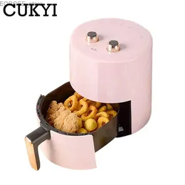 Luft Fryers Cukyi 3.7L 1300W Electric Air Fryer Baking Oven Automatisk matlagningsmaskin Pommes frites Bakningsmaskin Frukttorkare Barbecue Tool Oil-Free 220V Y240402