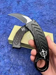 2 Modeller Claw Karambit Auto Folding Knife 2.55 "K110 Blade Aviation Aluminium Handtag Pocket Knives Självförsvar EDC-verktyg