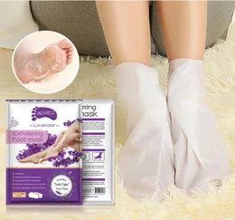 Cuidados com os pés lavanda esfoliante renovação pedicure remover pele morta calcanhar meias peeling máscara4266226