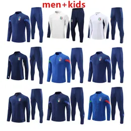 2023 2024 Italia tuta survêtement mezza zip tuta da allenamento calcio 23 24 Italia tute da calcio uomo e bambino set chandal futbol italiana sportswear