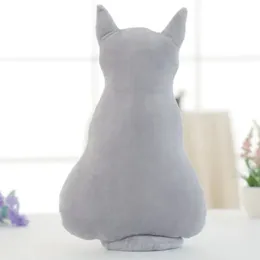 새로운 2024 1pcs 실루엣 고양이 플러시 동물 쿠션 인형 장난감 30 cm 부드러운 박제 고양이 베개 신생아 쿠션 인형 침구 아이