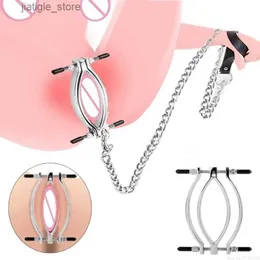 Other Health Beauty Items Labia Spreader clip on clitoral Spread Pussy Open Vagina Stimulator BDSM restraint Nipple suction cup slave Y240402