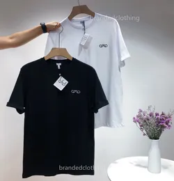 Yeni stil erkek tişört marka giyim tişört kadın tasarımcı loeweee gömlek unisex lüks homme üstler tees saf pamuk nakış gömlek femme adam gevşek kısa kol 4xl