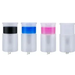 new 2024 1pc 60/100/120/150/180/200ml Push Down Empty Pump Dispenser For Nail Polish Remover Alcohol Clear Bottle Storage Bottle"for clear