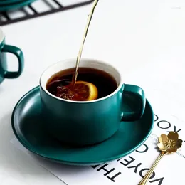 Cups Saucers Aesthetic Luxury Vintage Reusable Mate Cute Espresso Ceramic Tazas Para El Cafe Tea Sets Complete