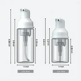 Lagringsflaskor 10st skumflaskögonfransrengöring Pump Plastiska reseskummande dispensers för tvålschampo 30 // 60 ml