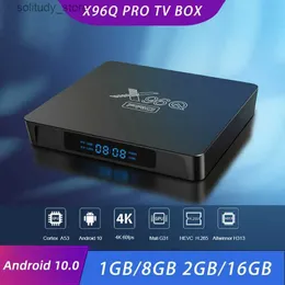 Set Top Box X96Q Pro TV Android 10.0 Allwinner H313 2GB 16GB/1GB 8GB 2.4G WiFi 4K HD Smart Media Player Q240402