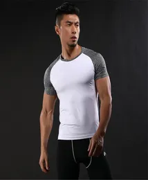 2018 Newest Summer Mens Fashion Tights Breathable TShirt Sporting Stretch GYMS Bodybuilding Quick Drying Fitness Men039s Shirt3223908