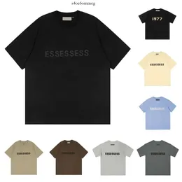 EssentialSweatshirts Tシャツ夏ESS Tシャツメンズ1977半袖スーツコットンハイウエストレターメンズエシエンタル229