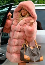 スーツ風水ファッション偽の毛皮のコート女性80 cm長い天然キツネの毛皮ジャケット