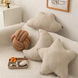 Подушка для дивана, декоративные подушки из хлопка и льна в полоску, звезда, луна, облако специальной формы, детская фотография, украшение