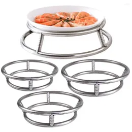 Dekorativa figurer 1st rund hyllan Hem Wok Rack Dubbelisolering Värmesbeständig anti-Scald High Quality Kitchen Supplies Diameter