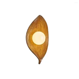 Lampada da parete Nordic Leaves Silent Wind Luci decorative Zen giapponesi