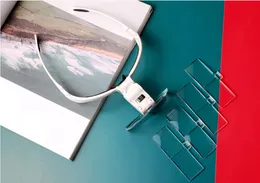 흰색 HD 휴대용 헤드 장착 안경 돋보기 스탠드 및 헤드 밴드 교환 가능한 9892bp 돋보기
