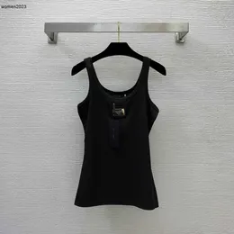 Brand vest women vests Designer shirt casual woman fashion metal decoration logo women Sexy waistcoat strap top Apr 02