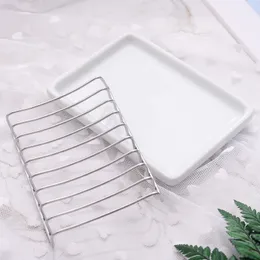 Non-printed Ceramic Soap Dish Creative Non-perforated Soap Box Double-layer Draining Rack Bathroom Rack Bathroom Soap Box