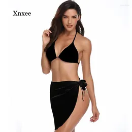 Kvinnors badkläder Bikini 3 -stycken Sed Sexig Micro Push Up Women Neon Swimsuit Female Halter Thong Bathing Suit Brasilian Bikinis Mujer 2024