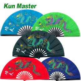 Arts Tai Chi Fan Bamboo Kung Fu Artial Arts 34 Centimeter Fans Wushu Art Martiaux Cosplay Performance Fan Red Kun Master