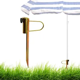 Naklejki okienne stojak parasolowy o długości 16,5 cala litego metalowego pręta ogród plażowy parasol flaga piasku słup trawy grunt