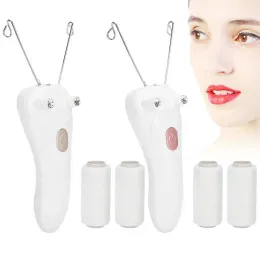 مشمع الوجه القطن خيط epilator USB الشحن القطن الكهربائي الخيط epilator الوجه جسم إزالة الشعر الجهاز الجهاز شرائح الشمع