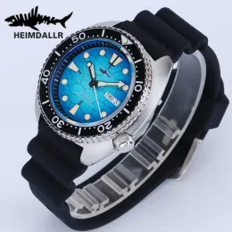 Equipment Heimdallr Mens Diver Watches Nh36 Automatic Watch Mechanical Wristwatch Turtle 200m Waterproof C3 Luminous Sapphire Glass Mirror