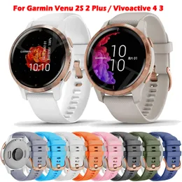 18 20 22mm Smart Watch Armband für Garmin Venu 2s 2 plus 2plus/vivoaktiv 3S 4s 3 4 Silikonband Watchband Armband Armband Armband Armband