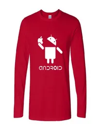 Mens Designer Camisetas Primavera Europa e Estados Unidos Manga Longa Android Android Robot Impressão Mens Clothing2428090