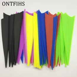 36pcs/로트 4 인치 양궁 DIY 플레칭 화살표 VANES TPU 깃털 방패 컷 사냥 양궁 액세서리 Archeri Fletch