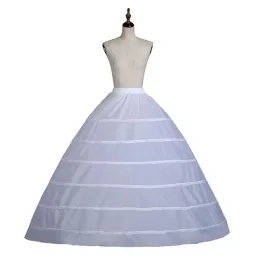 Ayakkabı Gelinlik Etek Destek Kostüm Petticoat Slip Büyük 6hoops Gelin Kadınlar için Yarnless Petticoats