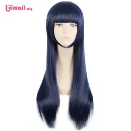 Wigs Lemail wig Synthetic Hair Hinata Hyuga Cosplay Wig Sora no Method Shione Togawa Wigs Long Blue Black Heat Resistant Wigs